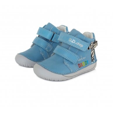 Barefoot batai berniukams LIGHT BLUE ZEBRO