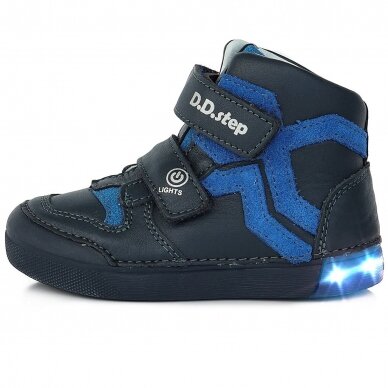 LED odiniai batai berniukams BLUE LED COLOUR